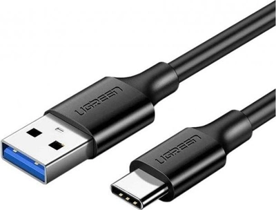 Kabel Ugreen US184 USB Type-A 3.0 - USB Type-C, 3 A, QC3.0, 1.5 m Black 20883 (6957303828838)