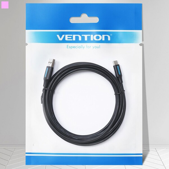 Kabel Vention 3 A Quick Charge 1 m Black (6922794748644)