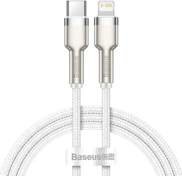 Kabel Baseus Cafule Series Metal Data Cable Type-C to iP PD 20 W 2 m White (CATLJK-B02)