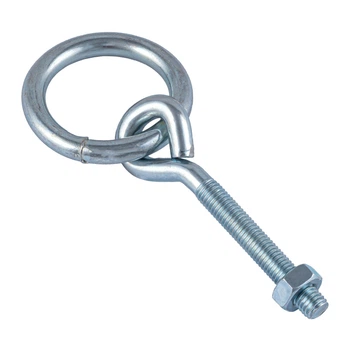 Крюк-винт, O-образный с кольцом, цинк белый, M10*70 (уп. 25 шт) snapt