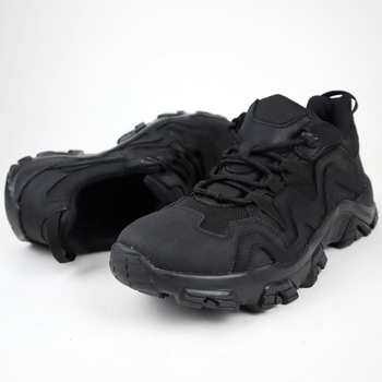 Кросівки тактичні шкіряні OKSY TACTICAL Black демісезонні весна/літо/осінь 45 розмір