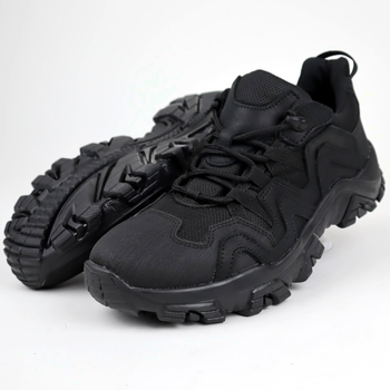 Кросівки тактичні шкіряні OKSY TACTICAL Black демісезонні весна/літо/осінь 46 розмір