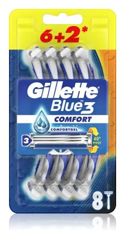 Одноразові станки для гоління Gillette Blue3 Comfort (comfortgel) пластик 8 шт.
