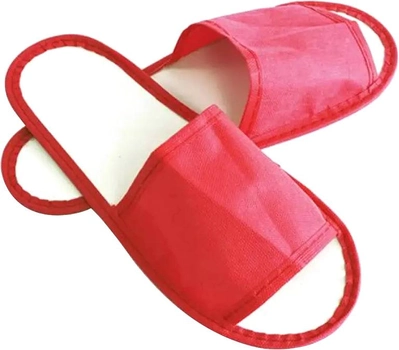 Тапочки Etto одноразовые спанбонд красные размер 36-39 (4823103489338)