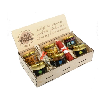 Подарочный медовый набор Anvi honey "Наслаждение!" (6 баночек)