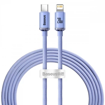 Кабель Baseus Crystal Shine Series Type-C to Lightning 20 Вт 2м purple (CAJY000305)