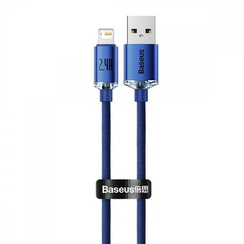 Кабель Baseus Crystal Shine Series Lightning 2.4A (1.2m) blue (CAJY000003)