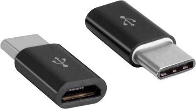 Adapter Akyga micro-USB - USB Type-C F/M Black (5901720134547)