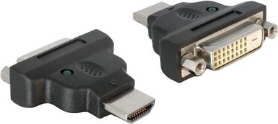 Adapter Delock HDMI - DVI-D M/F Black (4043619650200)