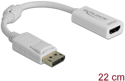 Адаптер Delock DisplayPort - HDMI M/F White (4043619617678)