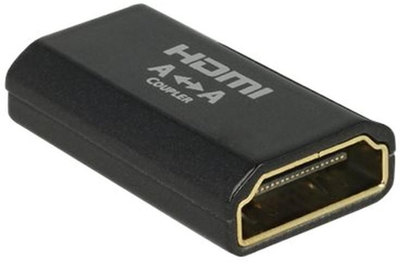 Adapter Delock HDMI - HDMI F/F 4K Black (4043619656592)