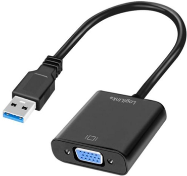 Адаптер LogiLink USB Type-A - VGA Black (4052792034011)