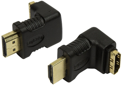 Адаптер кутовий LogiLink HDMI - HDMI F/M Black (4052792005905)