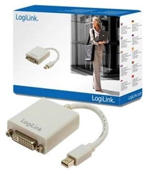 Adapter LogiLink mini DisplayPort - DVI White (4052792003918)