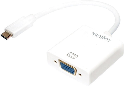 Adapter LogiLink USB 3.1 Type-C - VGA White (4052792047233)