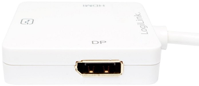 Адаптер LogiLink mini DisplayPort - HDMI/DVI/DisplayPort White (4052792040678)