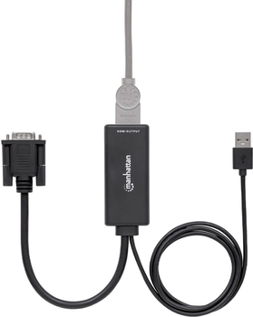Adapter Manhattan VGA - USB Type-A - HDMI Black (766623152426)