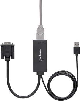 Адаптер Manhattan VGA - USB - HDMI Black (766623152426)