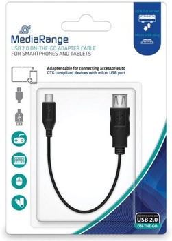 Адаптер MediaRange USB Type-A - micro-USB Type-A Black (4260459613015)
