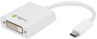 Adapter Techly USB 3.1 Type-C - DVI M/F White (8054529020386)