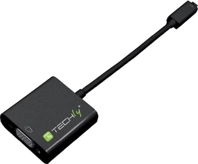 Adapter Techly micro HDMI D - VGA M/F Black (8057685302938)
