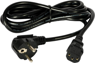 Kabel zasilający Akyga CEE 7/7 - IEC C13 10A 3 m Black (5901720130853)