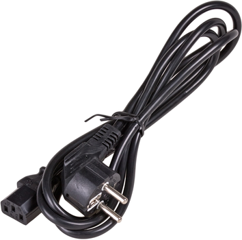 Kabel zasilający Akyga CEE 7/7 - IEC C13 10A 3 m Black (5901720130853)