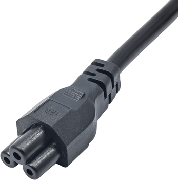 Kabel zasilający Akyga CEE 7/7 - IEC C5 1 m Black (5901720134523)