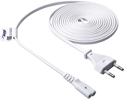 Kabel zasilający Akyga CEE 7/16 - IEC C7 3 m White (5901720137623)
