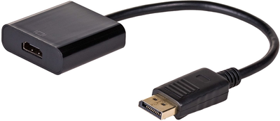 Кабель адаптер Akyga HDMI - DisplayPort F/M 0.15 м Black (5901720130624)