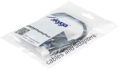 Kabel adapter Akyga HDMI - DisplayPort F/M 0.15 m Black (5901720130624)
