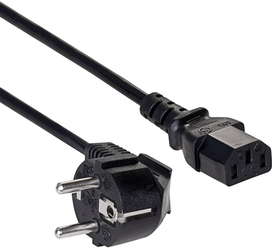Kabel zasilający Akyga IEC C13 - CEE 7/7 1.5 m Black (5901720130518)