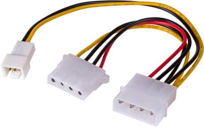 Kabel adapter Akyga Molex - Molex + 3 pin 12V M/F/M 0.15 m Multicolor (5901720132338)