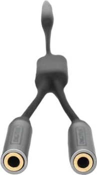Kabel adapter Digitus mini Jack 3.5 mm - 2 x mini Jack 3.5 mm M/F 0.2 m Black (4016032481317)