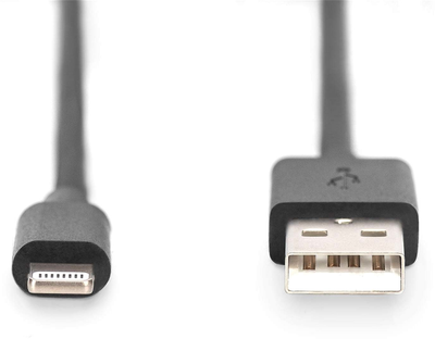Kabel Digitus USB Type-A - Lightning M/M 1 m Black (4016032482574)