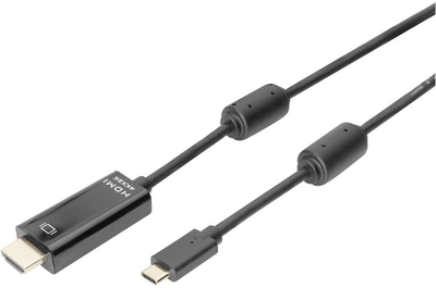 Kabel adapter Digitus USB Type-C - HDMI M/M 5 m Black (4016032451327)