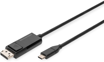 Kabel adapter Digitus USB Type-C - DisplayPort M/M 2 m Black (4016032481072)
