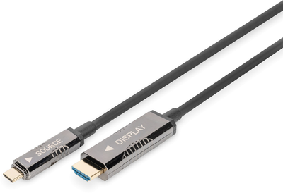 Kabel adapter Digitus USB Type-C - HDMI M/M 15 m Black (4016032482598)