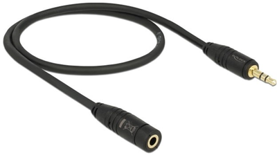 Kabel Delock mini Jack - mini Jack M/F 3 Pin 0.5 m Black (4043619837625)