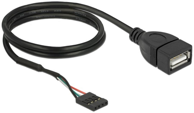 Кабель Delock USB Pin Header - USB Type-A F/F 0.6 м Black (4043619856718)