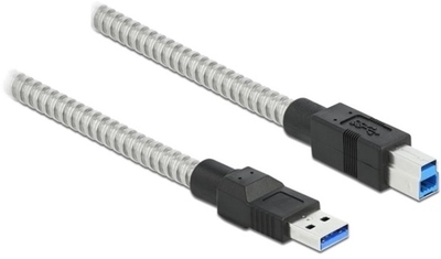 Kabel Delock USB Type-A - USB Type-B M/M 1 m Silver (4043619867783)