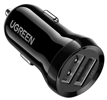 Автомобільний зарядний пристрій Ugreen ED018 24 Вт 2 x USB Car Charger Black (6957303858750)