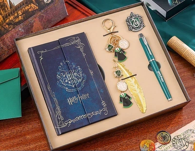 Подарунковий письмовий набір Гаррі Поттер. Вінтажний блокнот з ручкою. Slytherin Слизерин