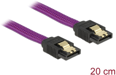 Кабель Delock SATA III M/M 0.2 м Purple (4043619836895)