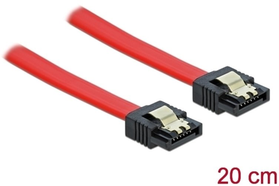 Kabel Delock SATA III M/M 0.2 m Red (4043619826759)