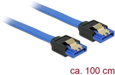 Kabel Delock SATA III M/M 1 m Blue (4043619849819)