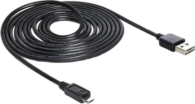 Kabel Delock USB Type-A - micro-USB M/M 3 m Black (4043619833689)