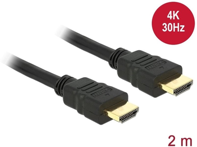 Kabel Delock HDMI A - HDMI A M/M 1.8 m Black (4043619844074)