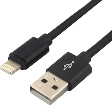 Kabel Everactive USB - Lightning M/M 0.3 m Black (5903205771148)