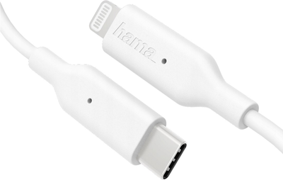 Кабель Hama Data Lightning - USB Type-C M/M 1 м White (4047443407603)